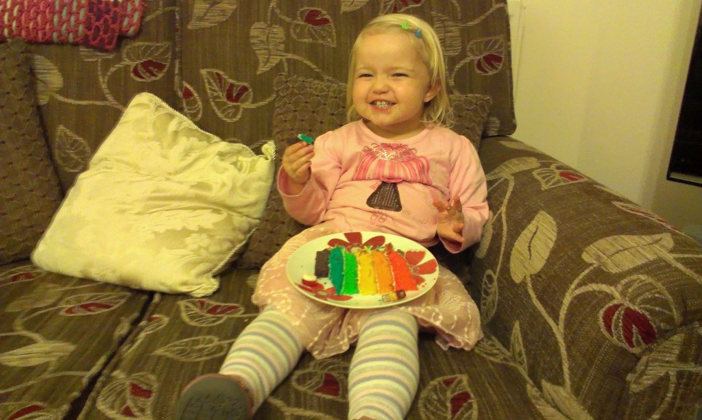 One very happy cake customer!