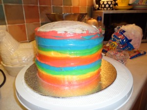 Smooth with a palette knife