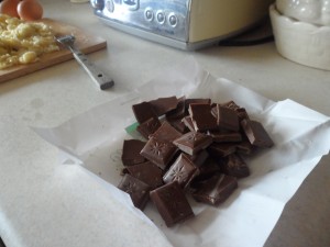 ...and chop the chocolate up in to chunks