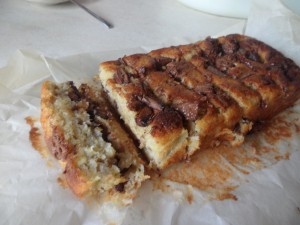 Cut up into 8 decent portions and serve with a cuppa whilst still a little warm...and gooey or serve as a pudding with ice cream/custard! Delish!