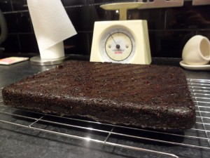 Bake at 160degrees for 35mins - a skewer should be inserted to check but be aware that these are very moist , so you are looking for a clean moist end of the skewer with no gunky mix on it!