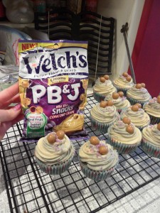 PB&Grape Cupcakes for a true American flavour kick!